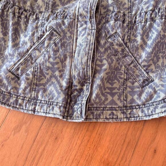 Abercrombie & Fitch Jacket XS Field Utility Floral Camo Green Cotton Distressed - Picture 7 of 16